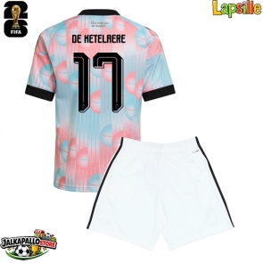 Belgia Charles De Ketelaere #17 Vieraspaita Lapsille MM-kisat 2026 Lyhythihainen (+ shortsit)